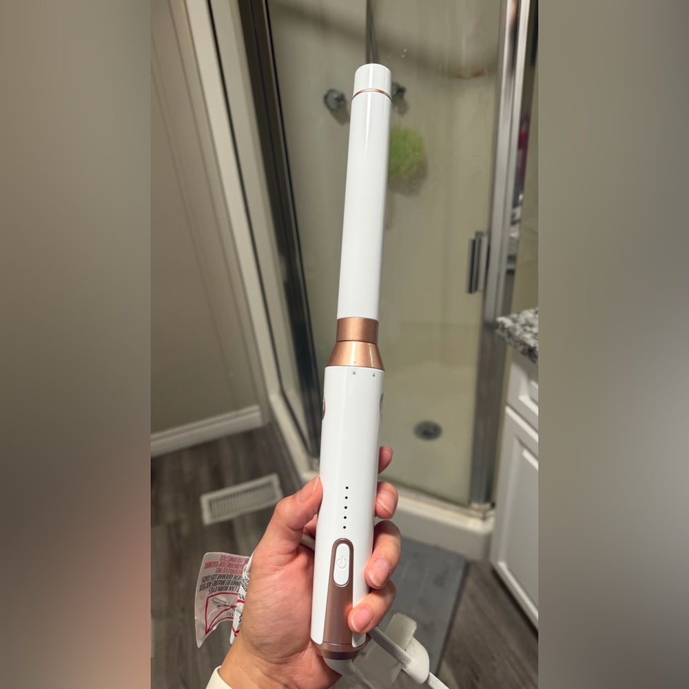 T3 White and Rose Gold Curling Iron
